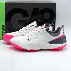 NWT!! Men's G/FORE G/18 Golf Shoes GUF000001-S/KP Snow/Knockout Pink - 10